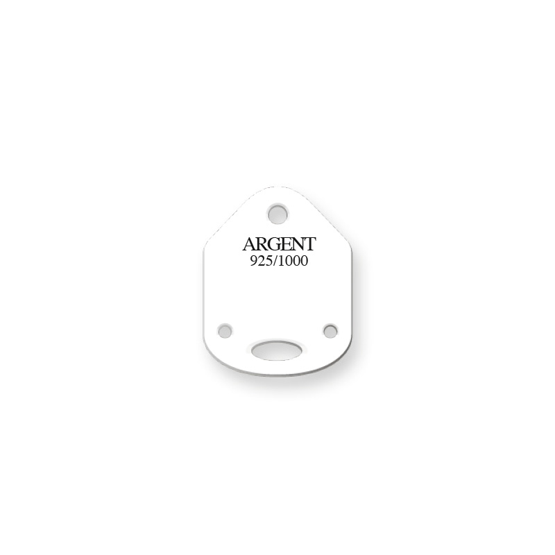 Etiquettes carton d'étalage boucles d'oreilles/chaîne/pendentif - Argent 925/1000