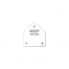 Etiquettes carton en planches boucles d\'oreilles - Argent 925/1000