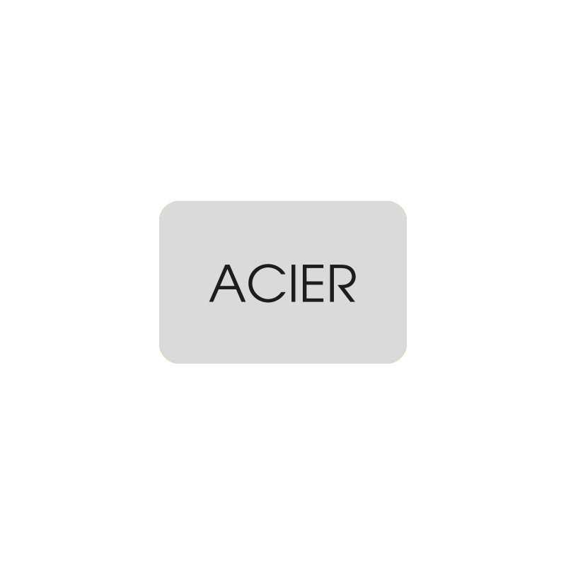 Étiquettes adhésives argentées en boîte distributrice - ACIER