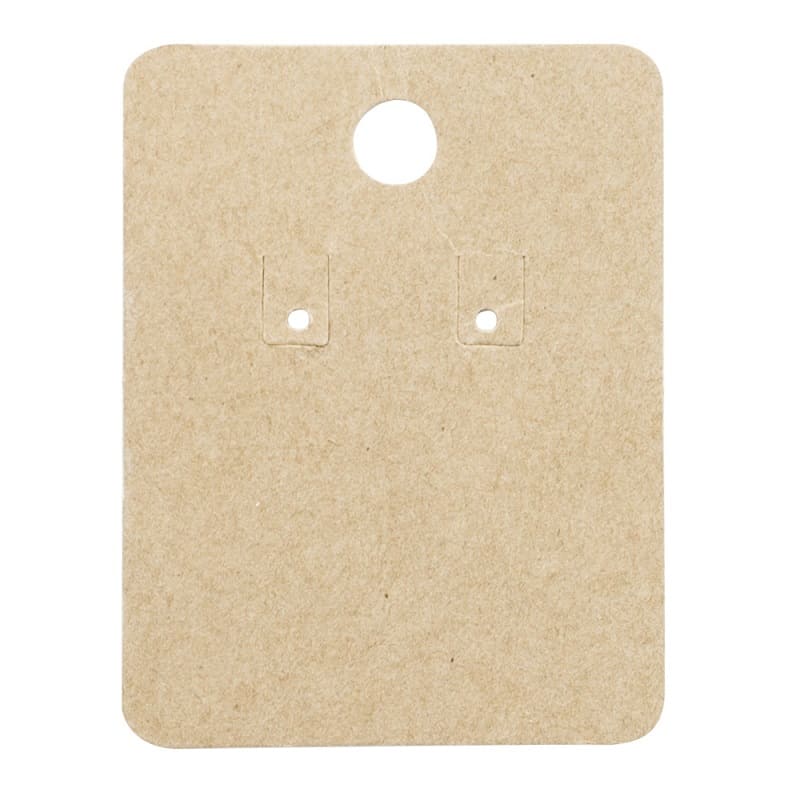 Etiquettes de présentation carton kraft pour boucles d'oreilles/pendentif