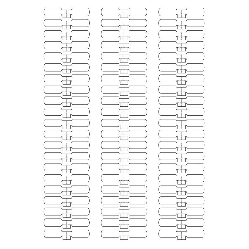 Étiquettes bagues adhésives pour imprimante laser, 1260 étiquettes - 54x9mm (x20)