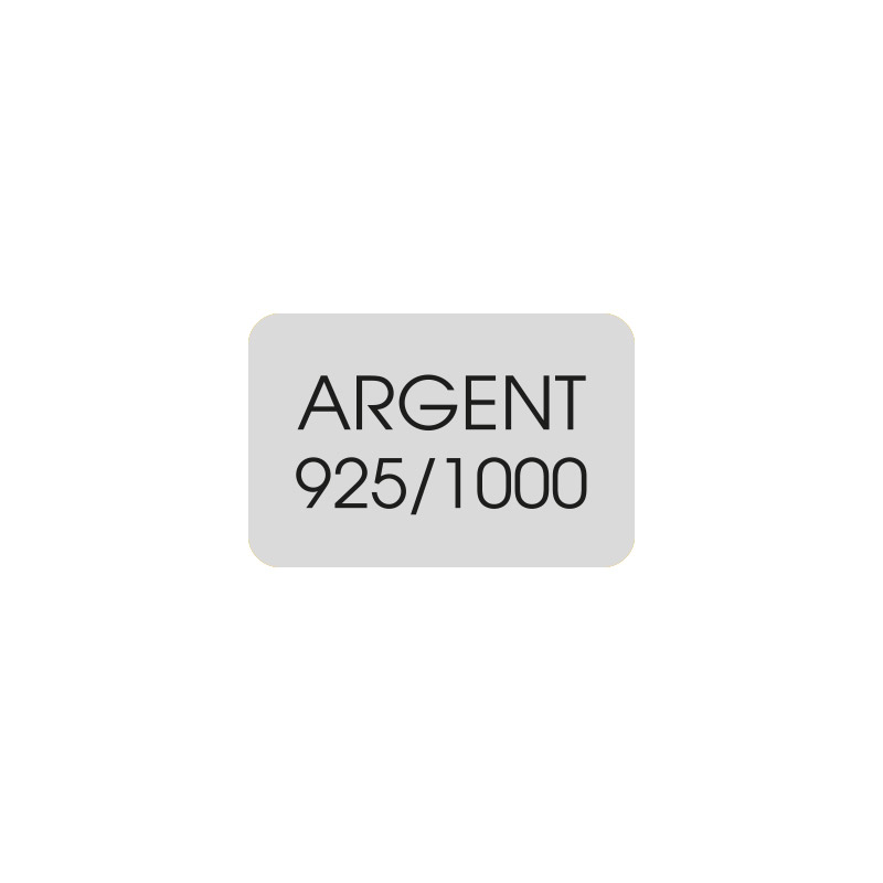 Étiquettes adhésives argentées en boîte distributrice - ARGENT 925/1000