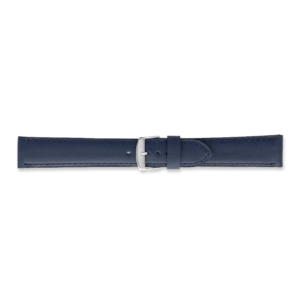 Bracelets montres cuir de vachette qualité supérieure, couture ton sur ton, bleu