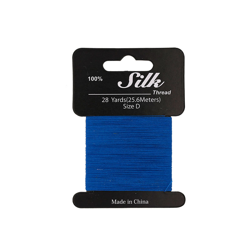 Carte de soie 100% naturelle bleue roi 25 m - Diam du fil 0,30 mm