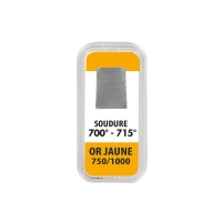 Soudure Or jaune 750/1000 en plaque, 700°C - 715°C