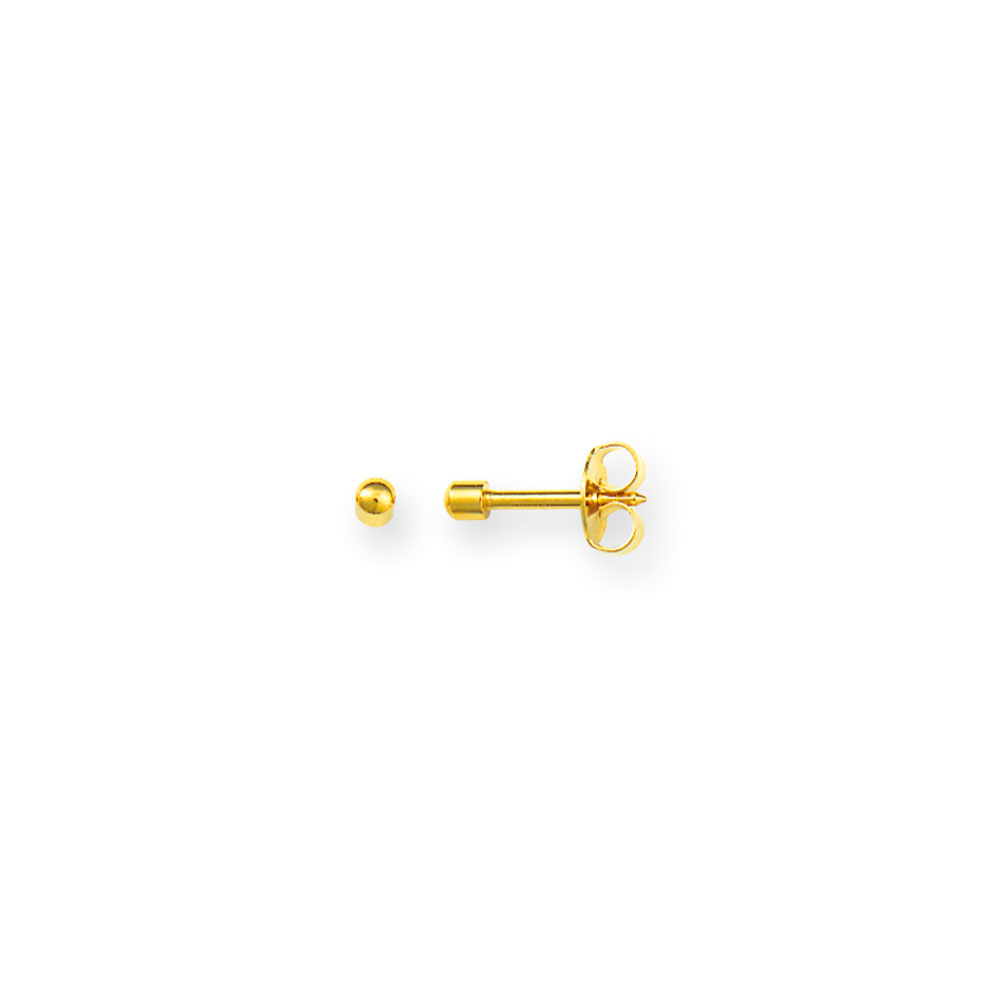 Perçage d'oreilles mini Caflon 3 mm acier inoxydable doré (x12)