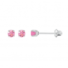 Perçage d\'oreilles Inverness cristal rose 3mm sur Acier inoxydable