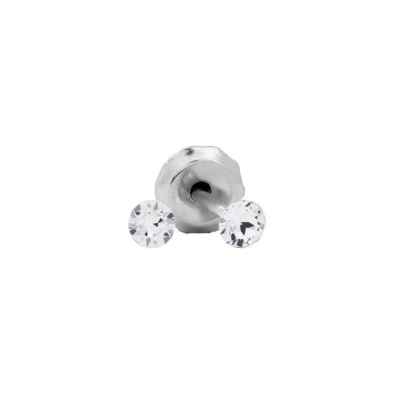 Perçage d\\\'oreilles Inverness Cristal blanc 2mm, griffes invisibles, acier inoxydable