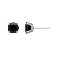 Perçage d\'oreille Inverness pour homme, acier inoxydable oxyde de zirconium noir 5mm (l\'unité)