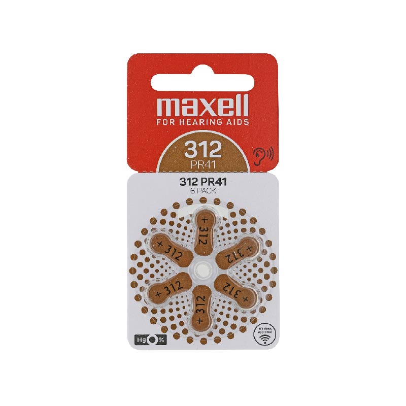 Piles auditives 312 Maxell (blister de 6)