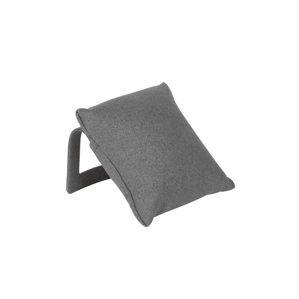 Coussin avec pied en microfibre gris anthracite