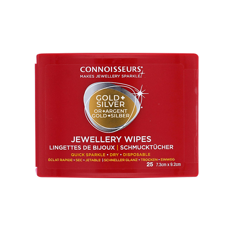 Carton de 12 boîtes de lingettes Jewellery Wipes Connoisseurs