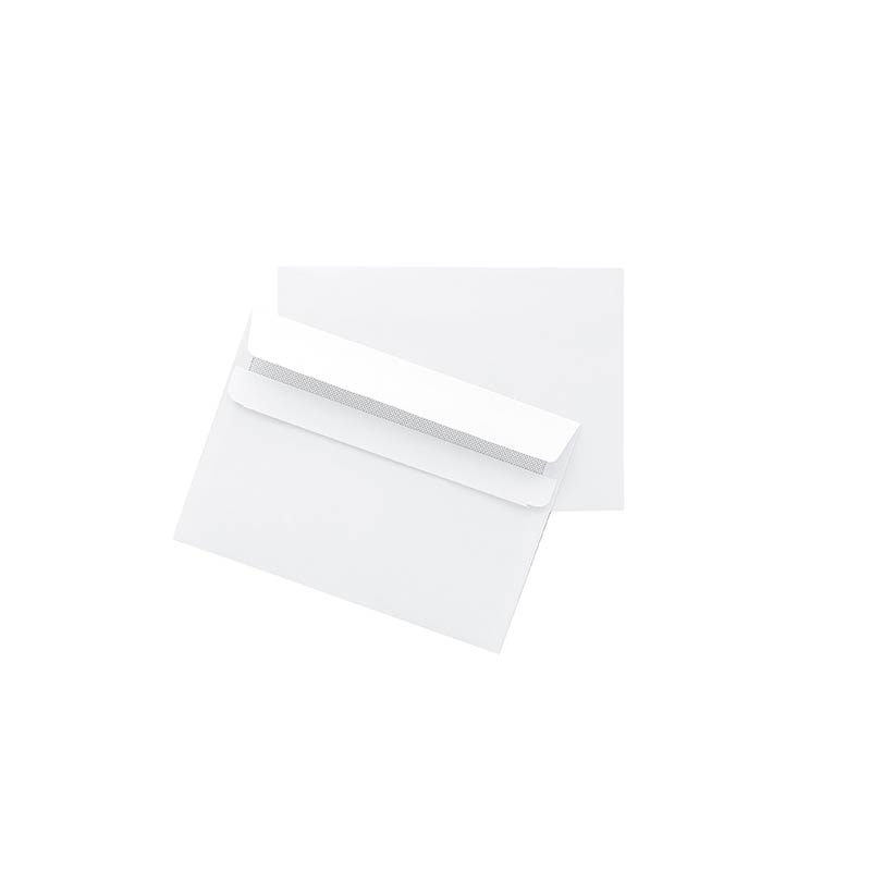 Enveloppes blanches longues vierges 80g, 11,4 x 16,2cm (x50)