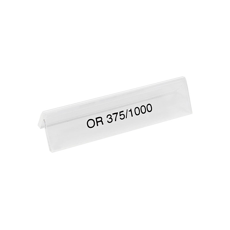 Mini chevalet plexi transparent titré ARGENT 925/1000