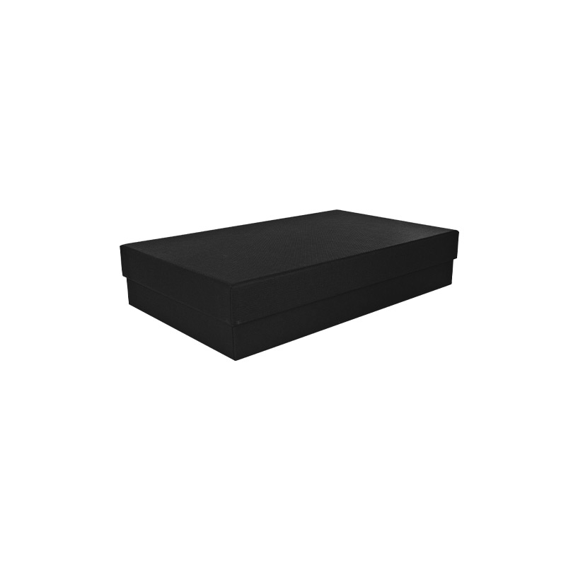 Boîte carton noir aspect grainé 25 x 15 x H 5cm