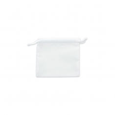 Bourses 100% coton avec cordelettes coton blanc 11 x 10 cm