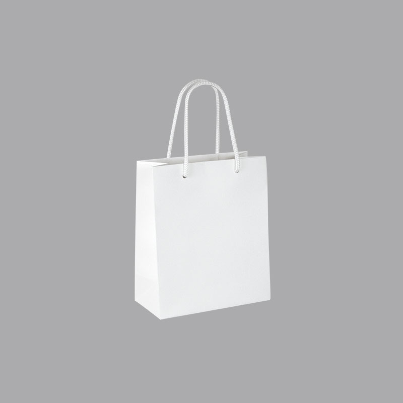 Sacs papier mat blanc 16 x 8 x H 19 cm, 190g