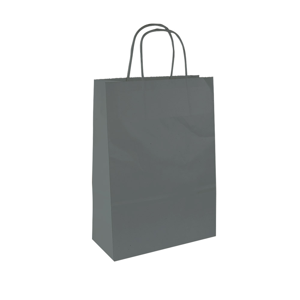 Sacs papier kraft gris foncé 35 x 14 x H 40 cm, 100 g