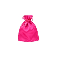 Bourses satin synthétique rose fuchsia 12 x 13 cm