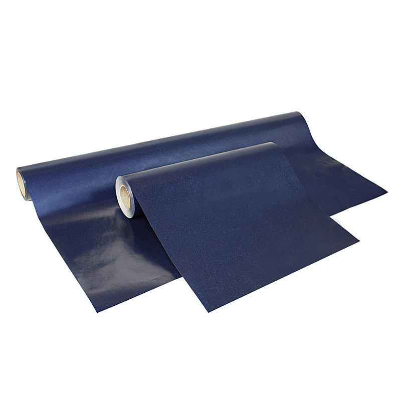 Papier cadeau mat irisé bleu marine 0,35 x 50m, 70g