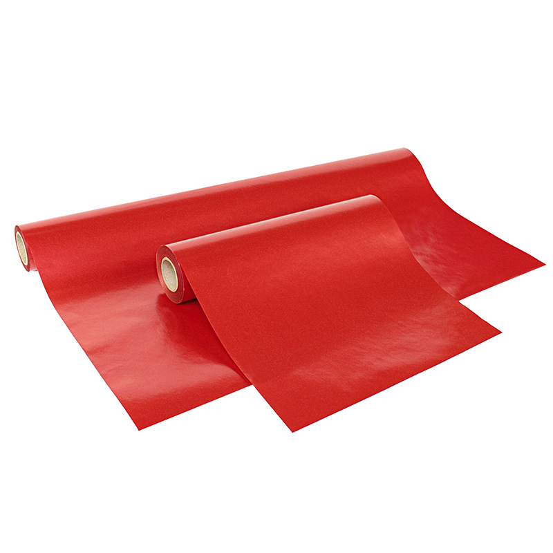 Papier cadeau mat irisé rouge 0,35 x 50m, 70g