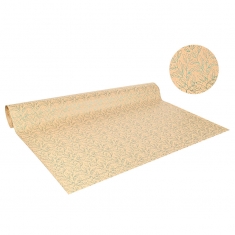 Papier cadeau kraft recyclé Végétal volute bleu canard métallisé 0,70 x 25m, 70g