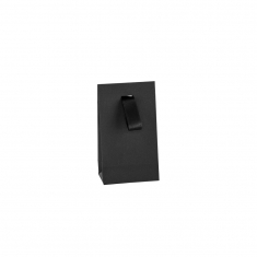 Pochettes papier mat noir à ruban satin noir, 140 g - 7 x 4 x H12cm