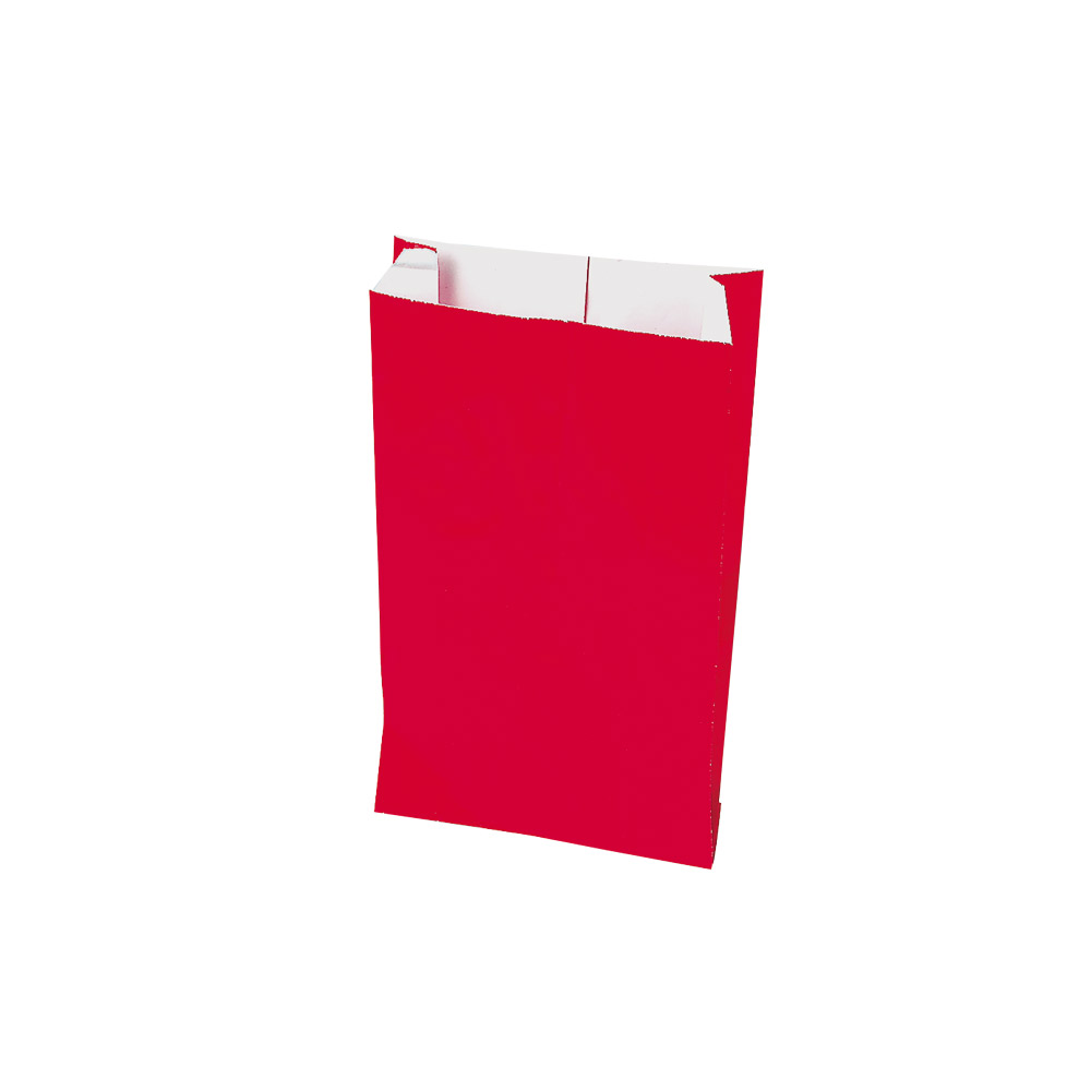 Sachets cadeau rouge brillant, 7 x 12cm, 70g (x250)