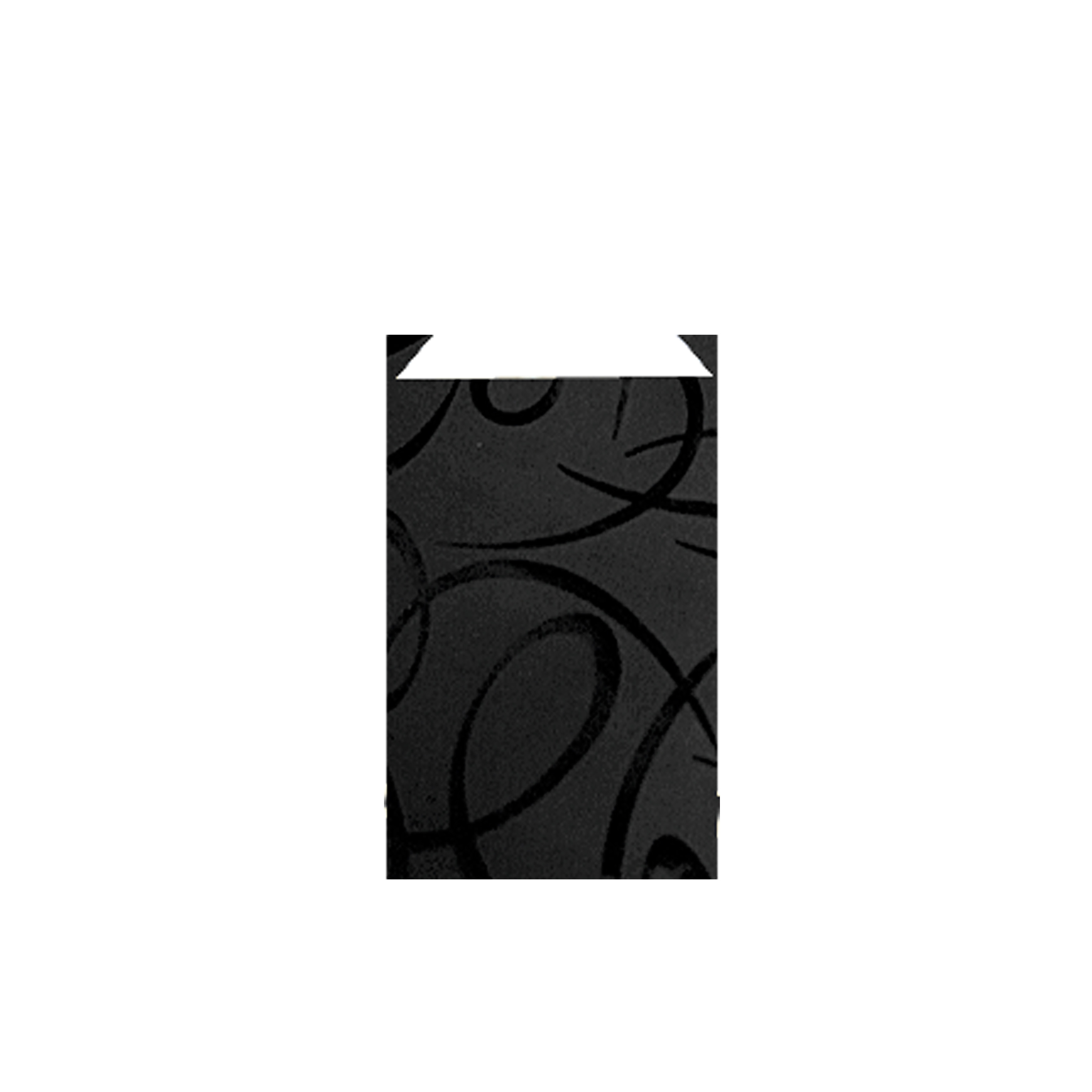 Sachets cadeau volutes noir mat/brillant, 7 x 12cm, 80g (x250)