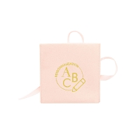 Bourses microfibre rose clair 8 x 8cm