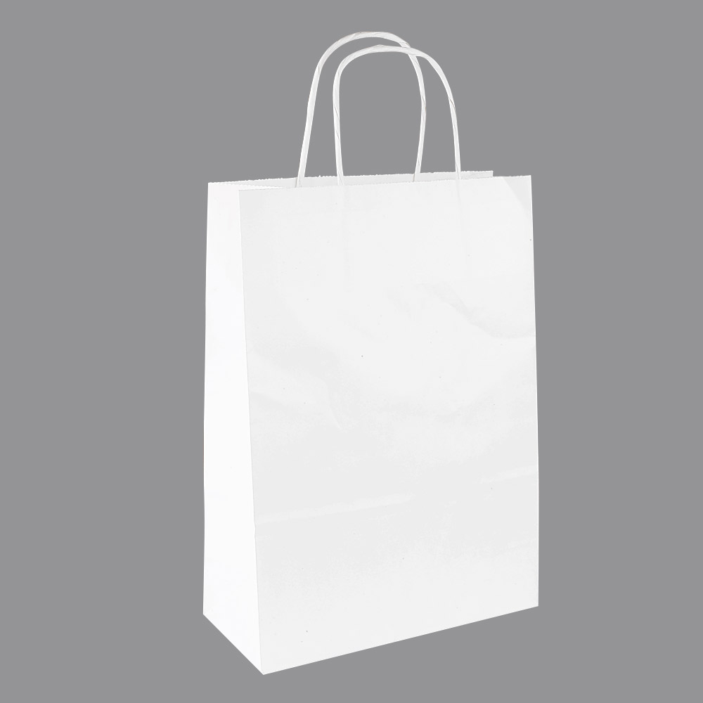 Sacs papier kraft blanc 35 x 14 x H 44 cm, 100 g