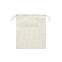 Bourses 100% coton avec cordelettes coton beige clair 12 x 14 cm