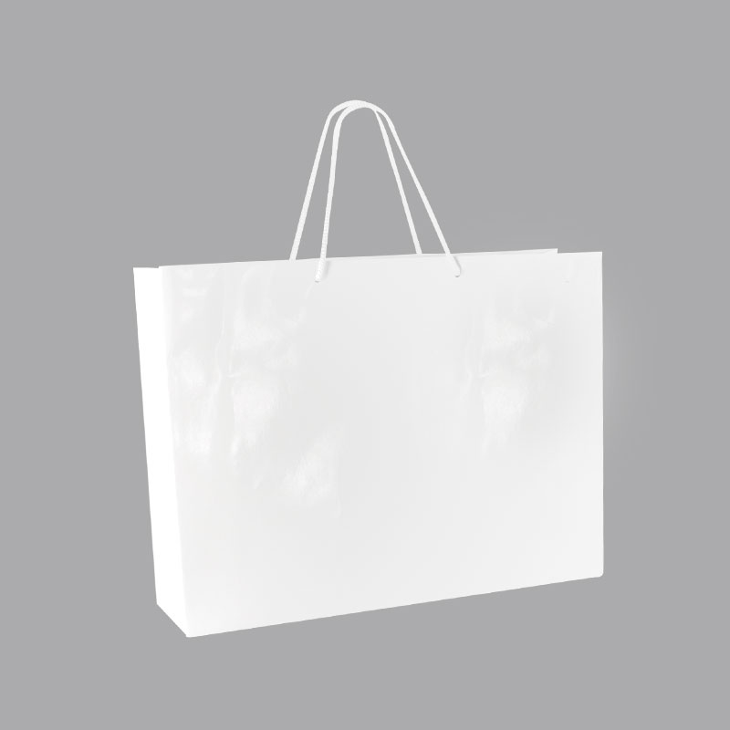 Sacs papier brillant blanc 53 x 14 x H 44 cm, 190 g