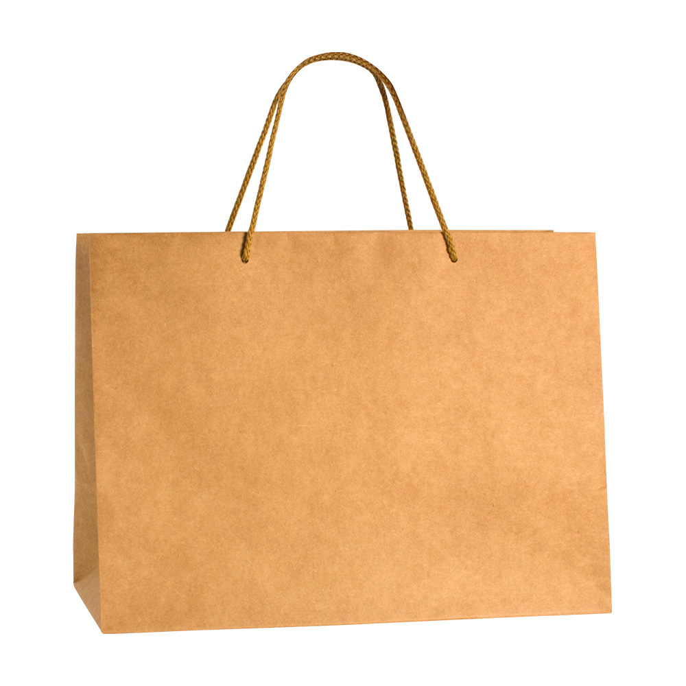 Sacs papier kraft haut de gamme naturel 39 x 18 x H 29 cm, 175 g