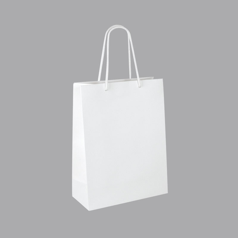 Sacs papier mat blanc 22 x 10 x H 29 cm, 190g