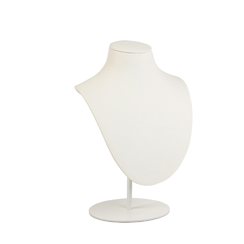 Buste gainé synthétique aspect lisse blanc H mini 26cm H maxi 37,6cm