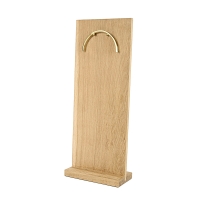 Présentoir colliers et chaînes bois chêne mat et doré mat - H 32,5cm