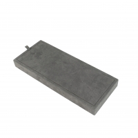 Présentoir 24 paires BO puces gainé microfibre gris anthracite 10 x 25cm