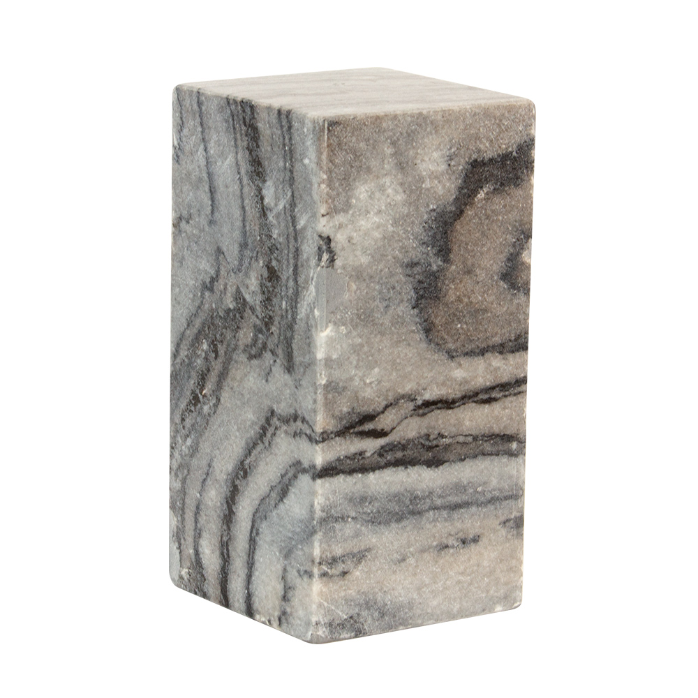 Volume de présentation en marbre gris - 8 x 8 x H 16cm