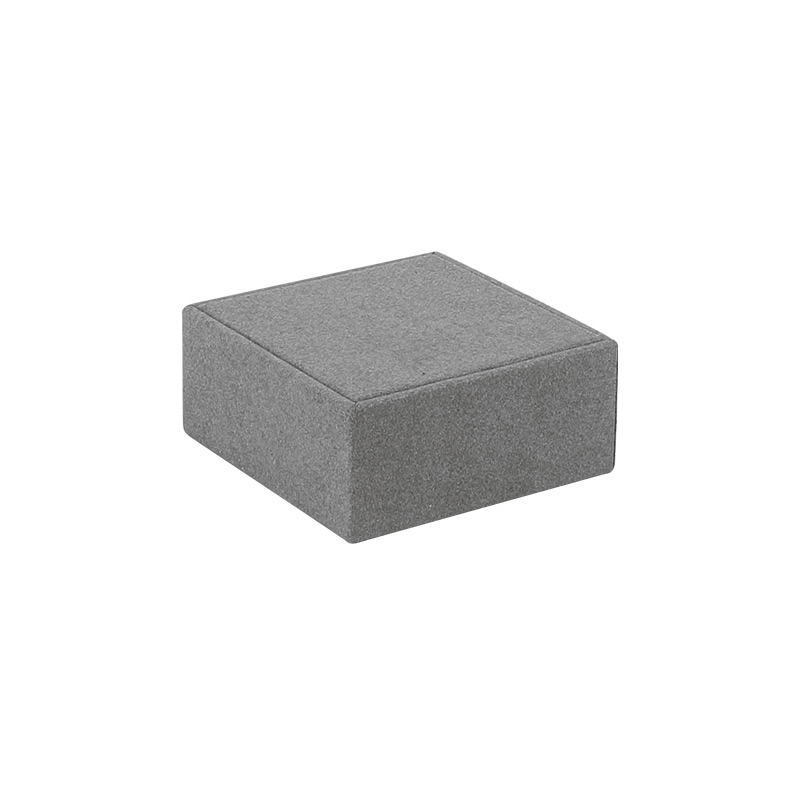 Support de présentation microfibre et bois (MDF) gris anthracite - 9 x 9 x H 4cm