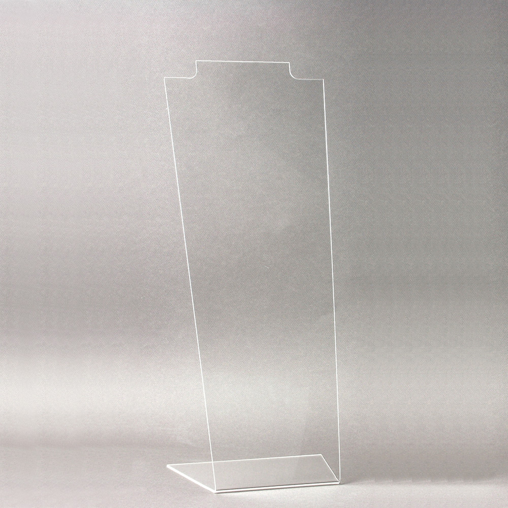 Présentoir pour sautoirs en plexi transparent 19,5 x 50cm