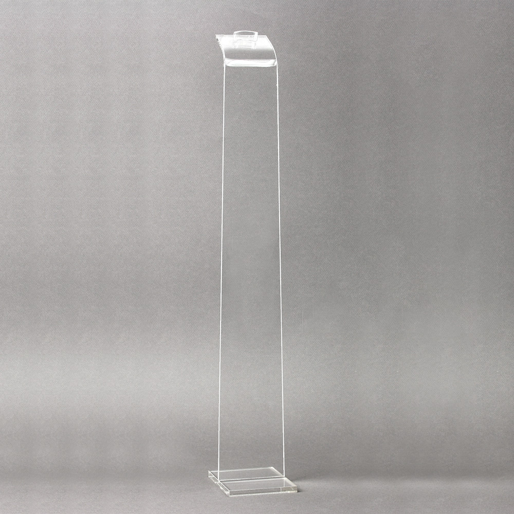 Présentoir collier/sautoir en plexi transparent H 51cm