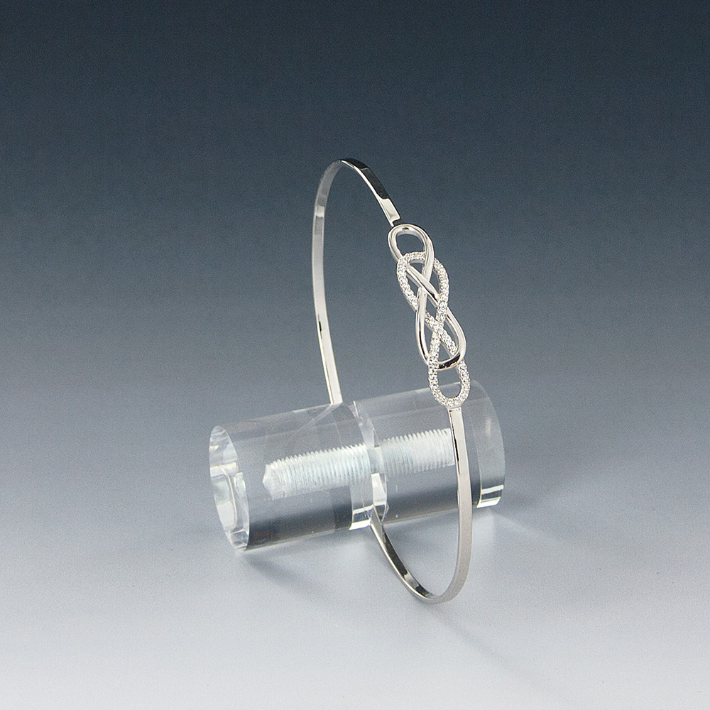Présentoir plastique pour bracelet jonc transparent