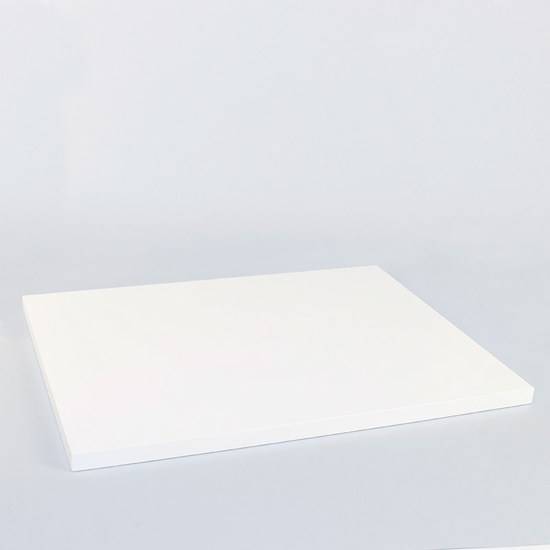 Support de présentation incliné bois (MDF) peint blanc mat 10 x 6 x H 2cm