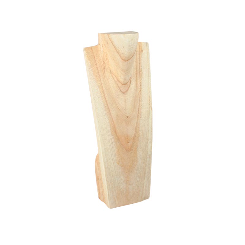 Buste en bois naturel pour collier H 40cm