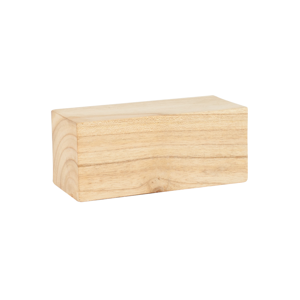 Support de présentation en bois naturel 8 x 8 x H 3,5cm