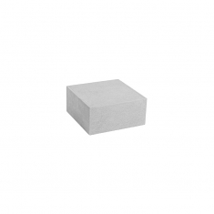 Support de présentation gainé suédine synthétique gris clair - 13 x 13 x H 6cm