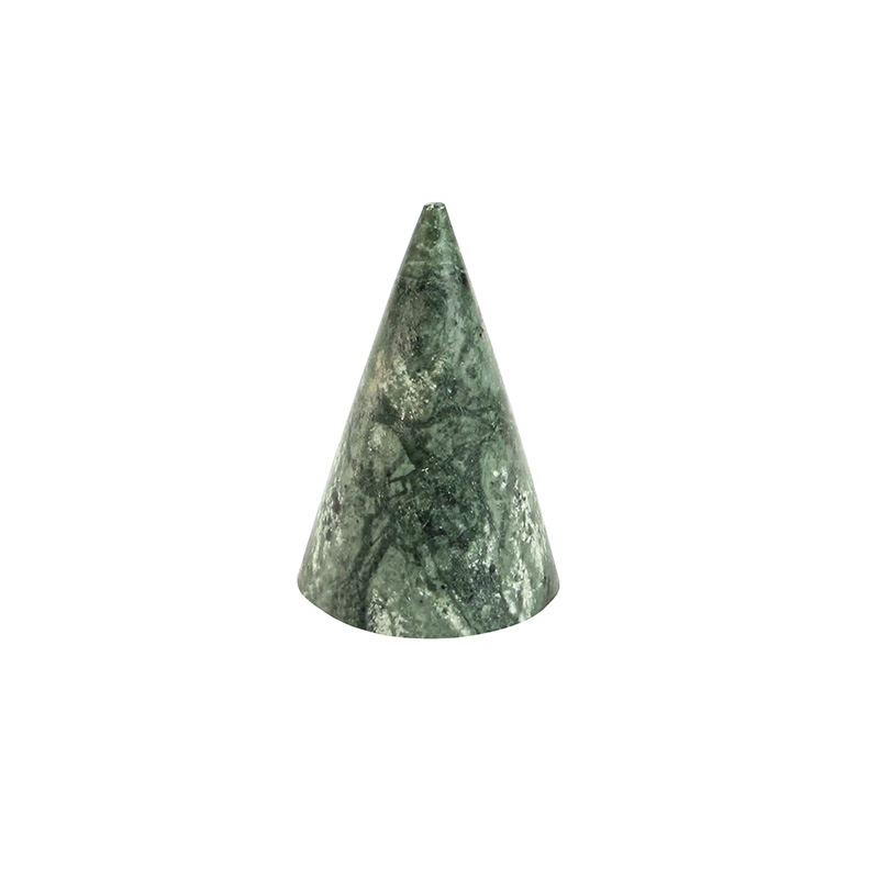 Cône bague en marbre vert - diam. 3cm (l'unité)