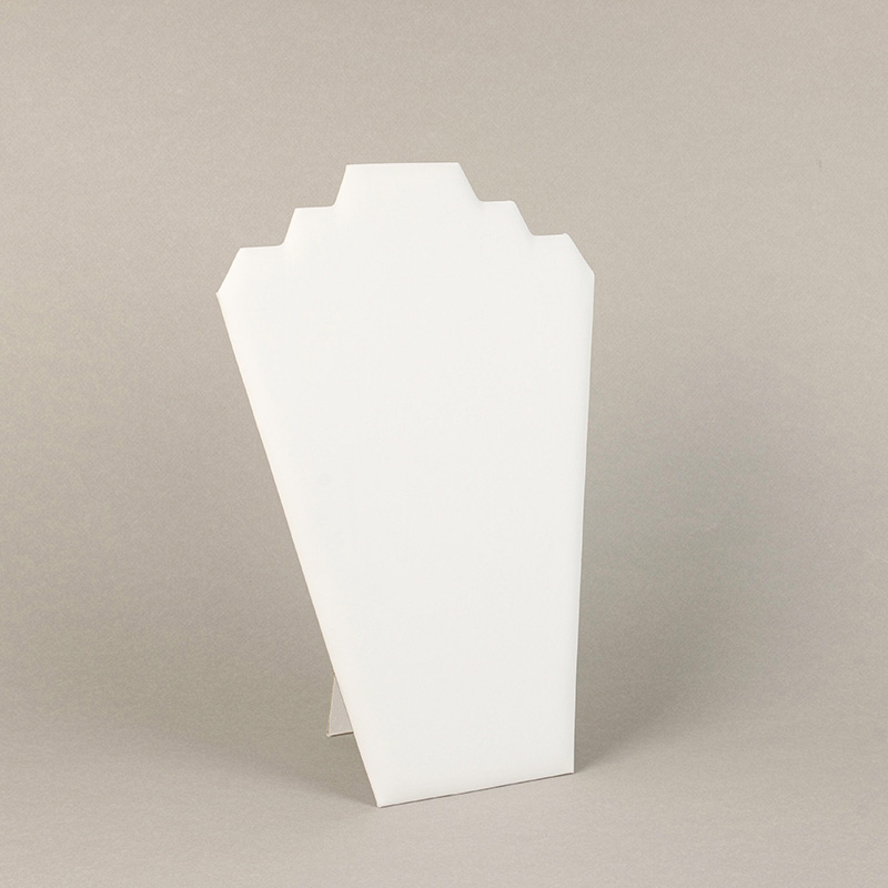 Buste plat pliable gainé synthétique lisse blanc H 32cm