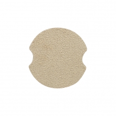 Pastilles double-face pour bague gainé suédine synthétique, camel diam. 3,5cm (x10)